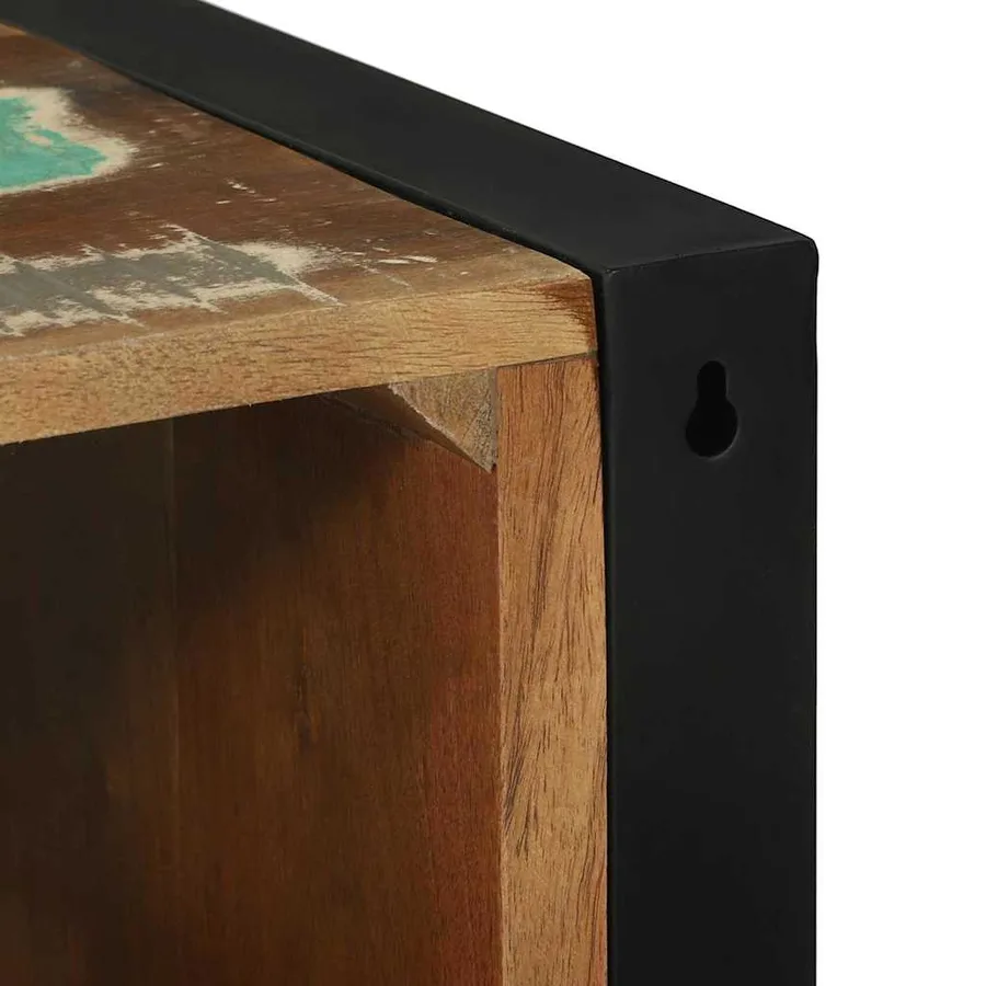 Armoire de salle de bain avec porte Marron Bois Recyclé Solide - 12
