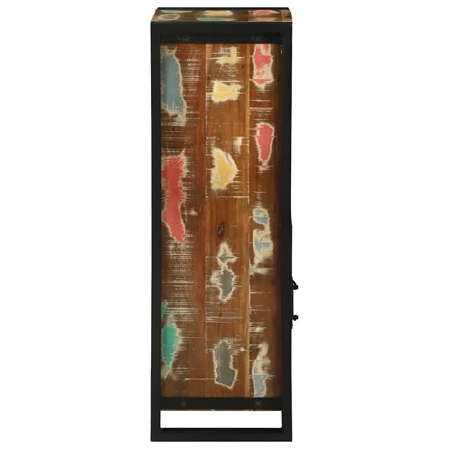 Armoire de salle de bain avec porte Marron Bois Recyclé Solide - 7