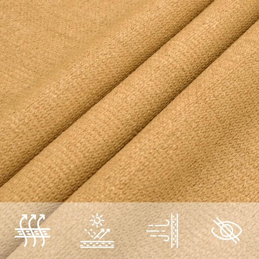Voile d'ombrage 160 g/m² rectangulaire sable 2,5x3 m PEHD - 8