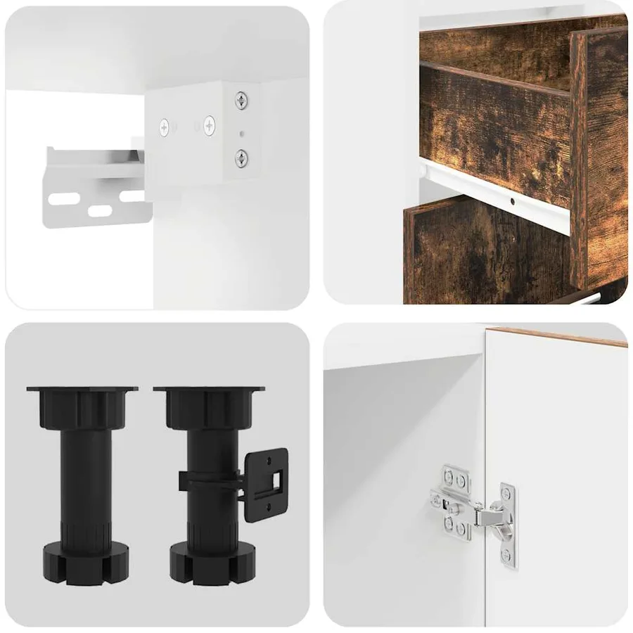 Ensemble de meubles de cuisine avec porte Lyon 8 pcs Chêne fumé - 6
