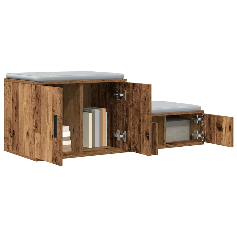 Armoire de rangement 2 pcs Bois ancien 103 x 41 x 40 cm - 3