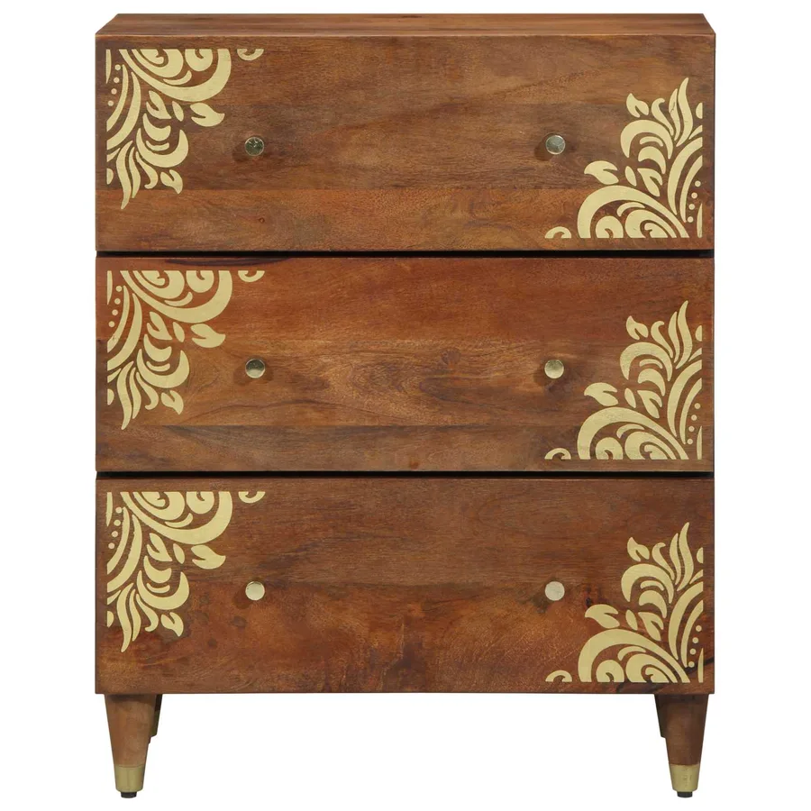 Buffet Marron 60 x 33 x 75 cm Bois de mangue massif - 3