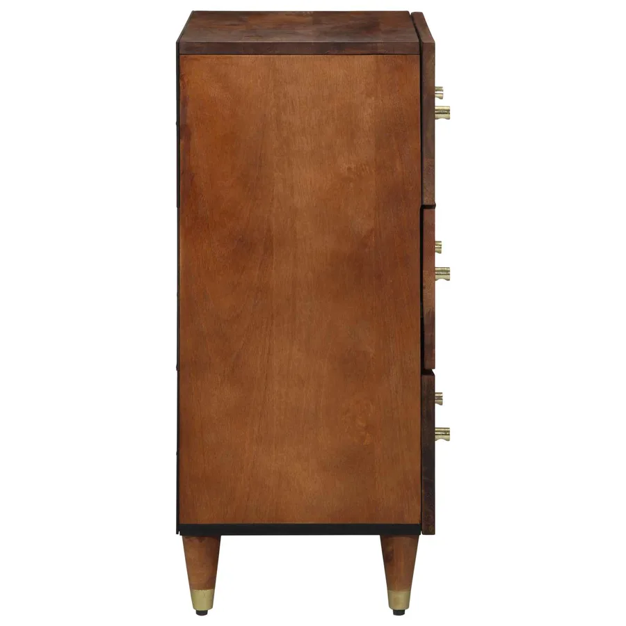 Buffet Marron 60 x 33 x 75 cm Bois de mangue massif - 4