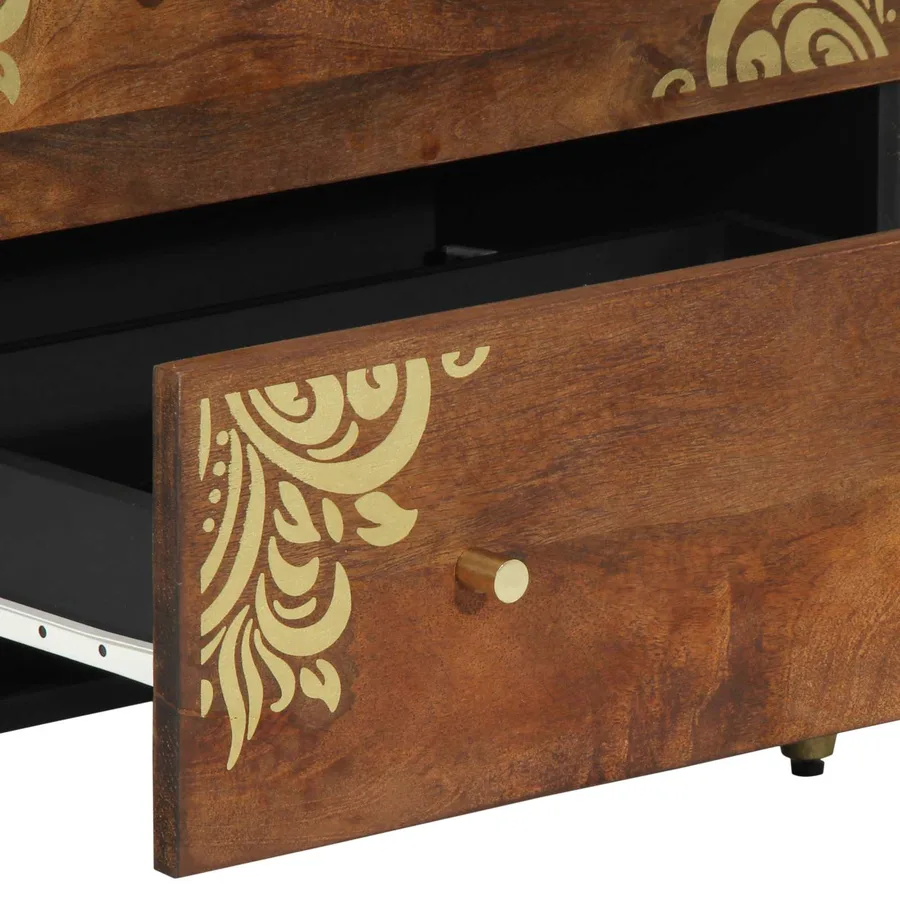 Buffet Marron 60 x 33 x 75 cm Bois de mangue massif - 7