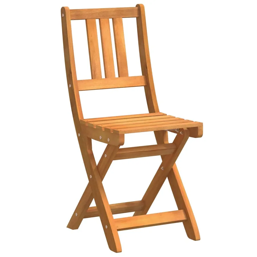 Chaises de bistrot d'extérieur 2 pcs Bois d'Acacia Massif - 4