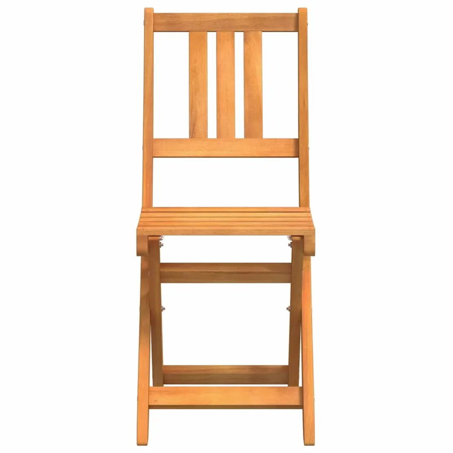 Chaises de bistrot d'extérieur 2 pcs Bois d'Acacia Massif - 5