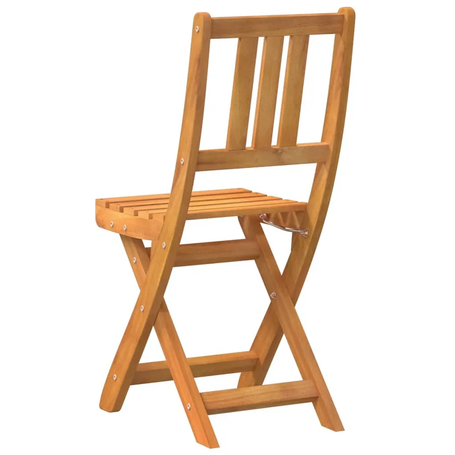Chaises de bistrot d'extérieur 2 pcs Bois d'Acacia Massif - 7