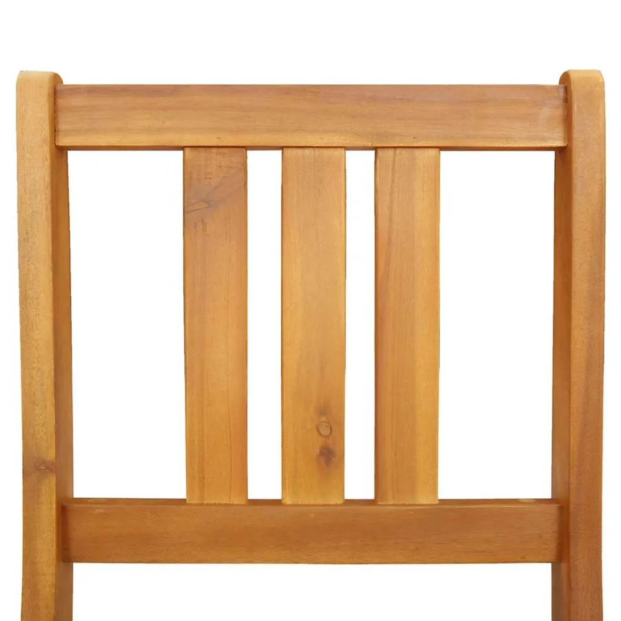 Chaises de bistrot d'extérieur 2 pcs Bois d'Acacia Massif - 9