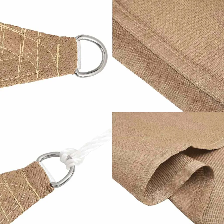 Voile d'ombrage 160 g/m² Taupe 6x7 m PEHD - 6