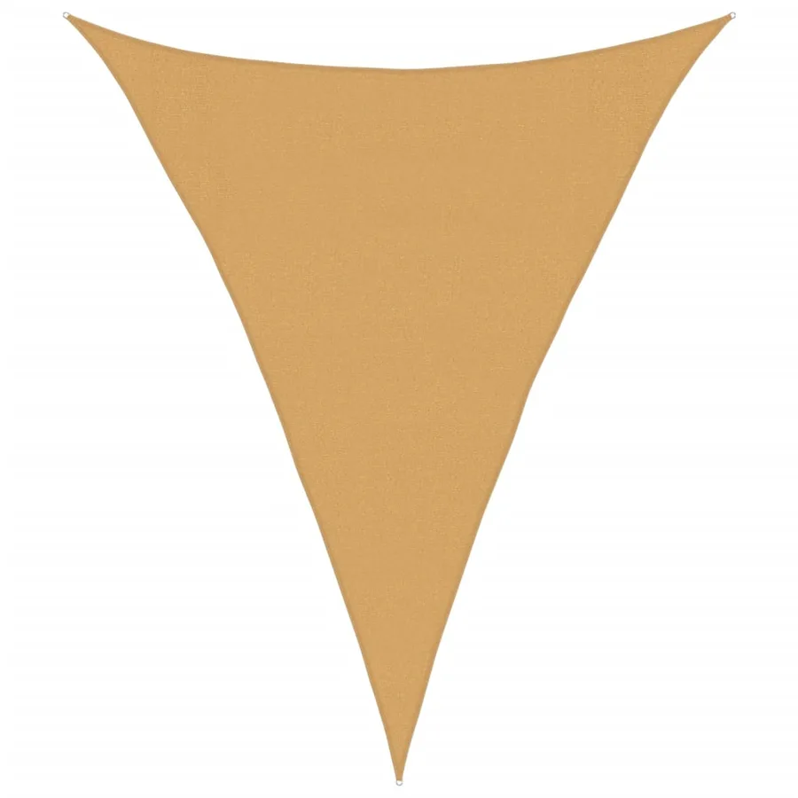 Voile d'ombrage 160 g/m² triangulaire sable 3x4x4 m PEHD - 2
