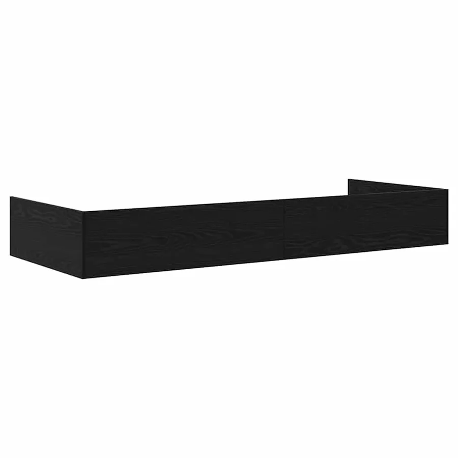 Cadre de lit Chêne noir 90 x 190 cm Bois d'ingénierie - 7