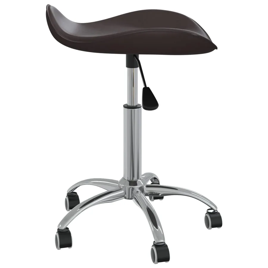 Chaise pivotante de salle à manger Marron Similicuir - 3