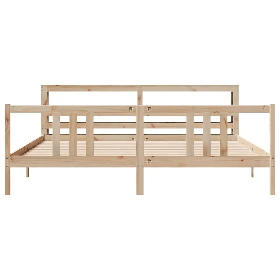 Cadre de lit avec tête de lit sans matelas 200x200 cm - 4