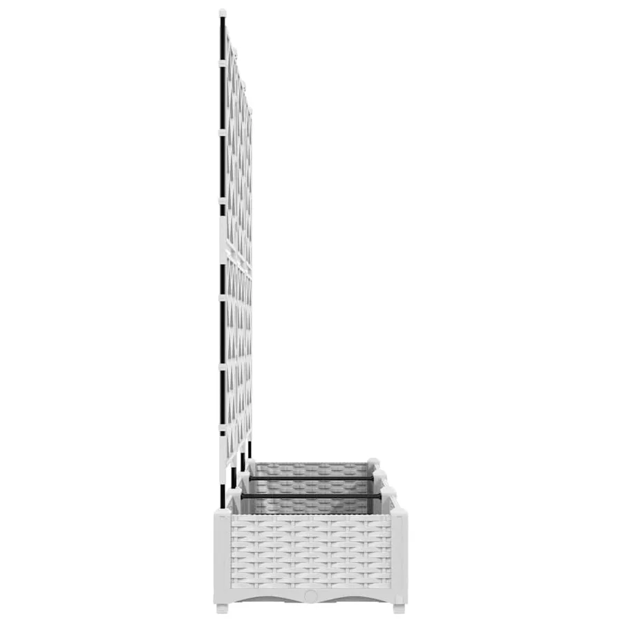 Cache-pot de jardin 3 pc Blanc 120 x 40 x 125,5 cm PP - 5