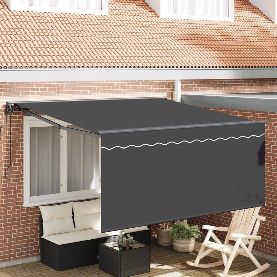 Auvent Rétractable Anthracite 350 x 250 cm