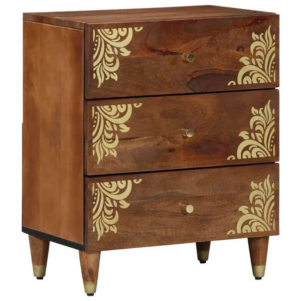 Cabinet de chevet avec tiroir Marron miel 50 x 33 x 62 cm