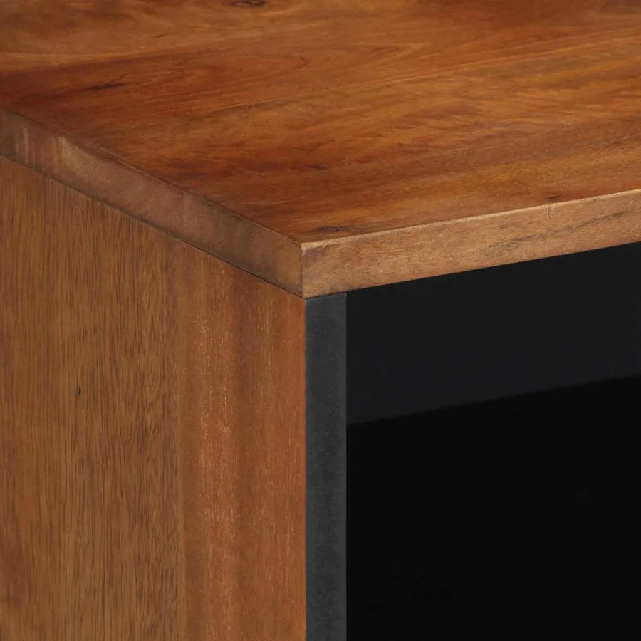 Meuble TV Marron miel 80 x 33 x 46 cm Bois de mangue massif - 6