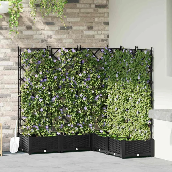 Cache-pot de jardin 5 pc Noir 120 x 120 x 125,5 cm PP