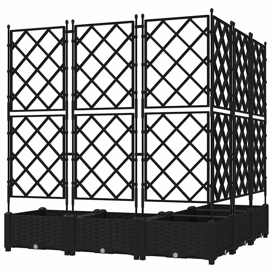 Cache-pot de jardin 5 pc Noir 120 x 120 x 125,5 cm PP - 6