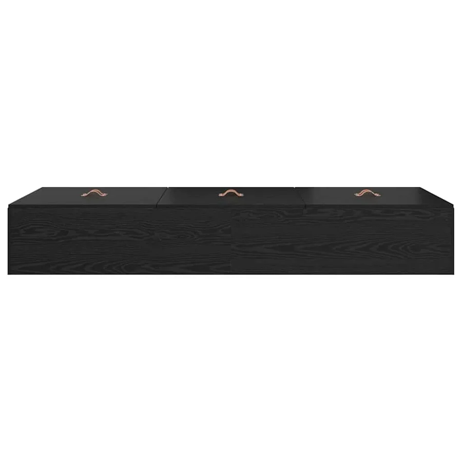 Cadre de lit avec rangement Chêne noir 80 x 200 cm - 7