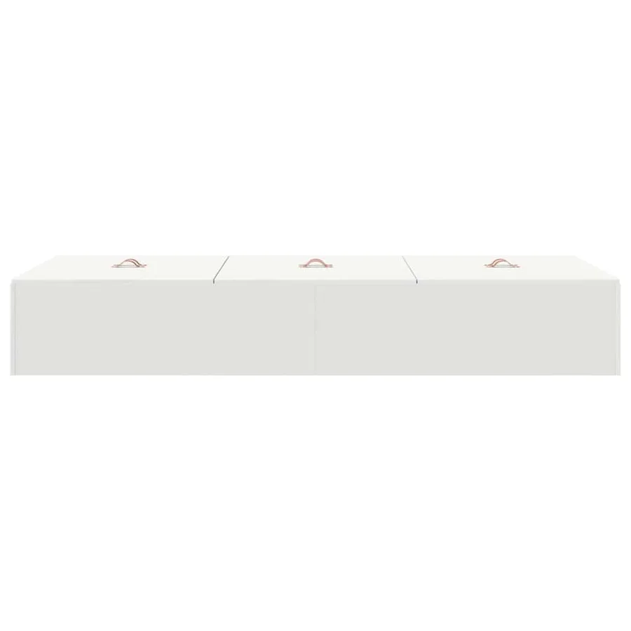 Cadre de lit avec rangement Blanc 90 x 190 cm Bois d'ingénierie - 7