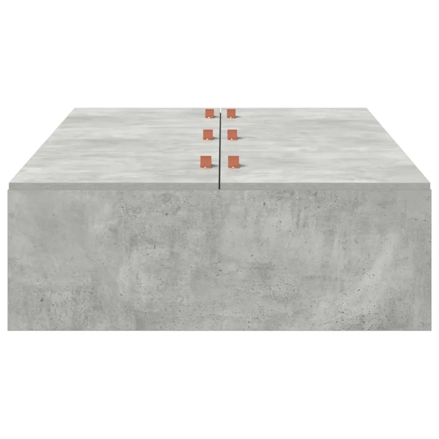 Cadre de lit avec rangement Gris béton 80 x 200 cm - 6