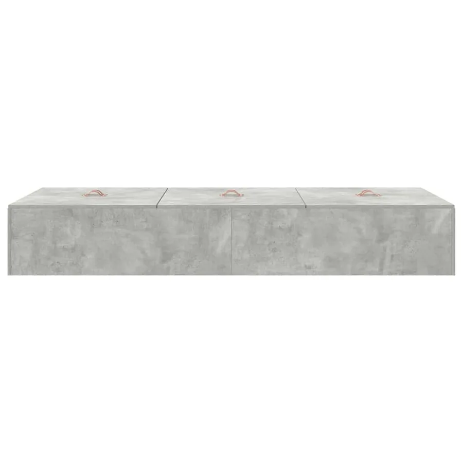 Cadre de lit avec rangement Gris béton 80 x 200 cm - 7