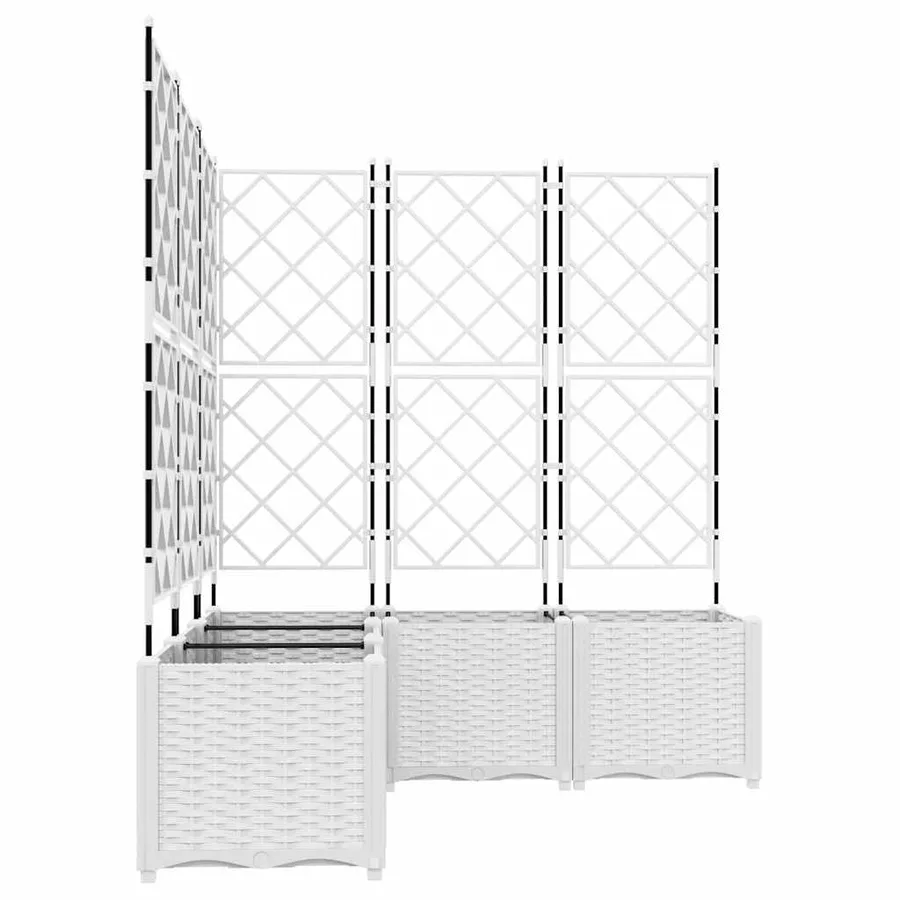 Cache-pot de jardin 5 pc Blanc 120 x 120 x 143 cm PP - 5