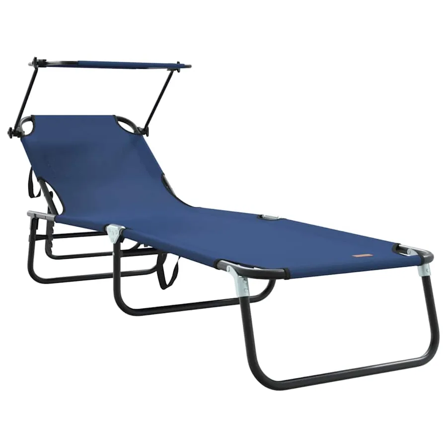 Chaise longue pliante Noir 190 x 57 x 81 cm oxford - 103