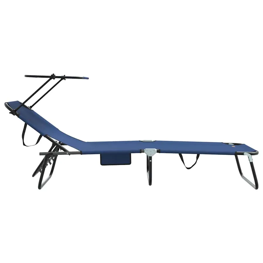 Chaise longue pliante Noir 190 x 57 x 81 cm oxford - 105