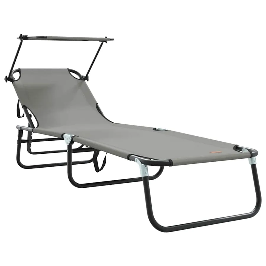 Chaise longue pliante Noir 190 x 57 x 81 cm oxford - 28