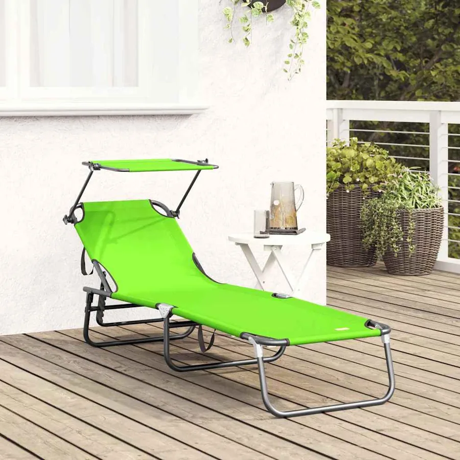 Chaise longue pliante Noir 190 x 57 x 81 cm oxford - 53