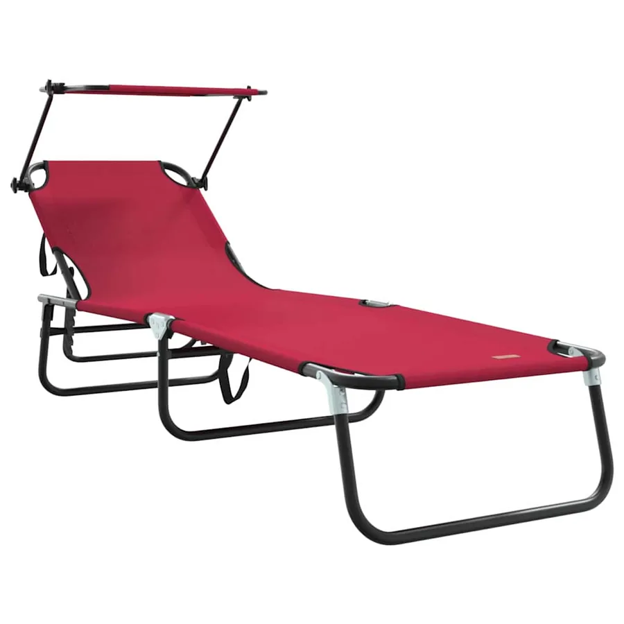 Chaise longue pliante Noir 190 x 57 x 81 cm oxford - 64