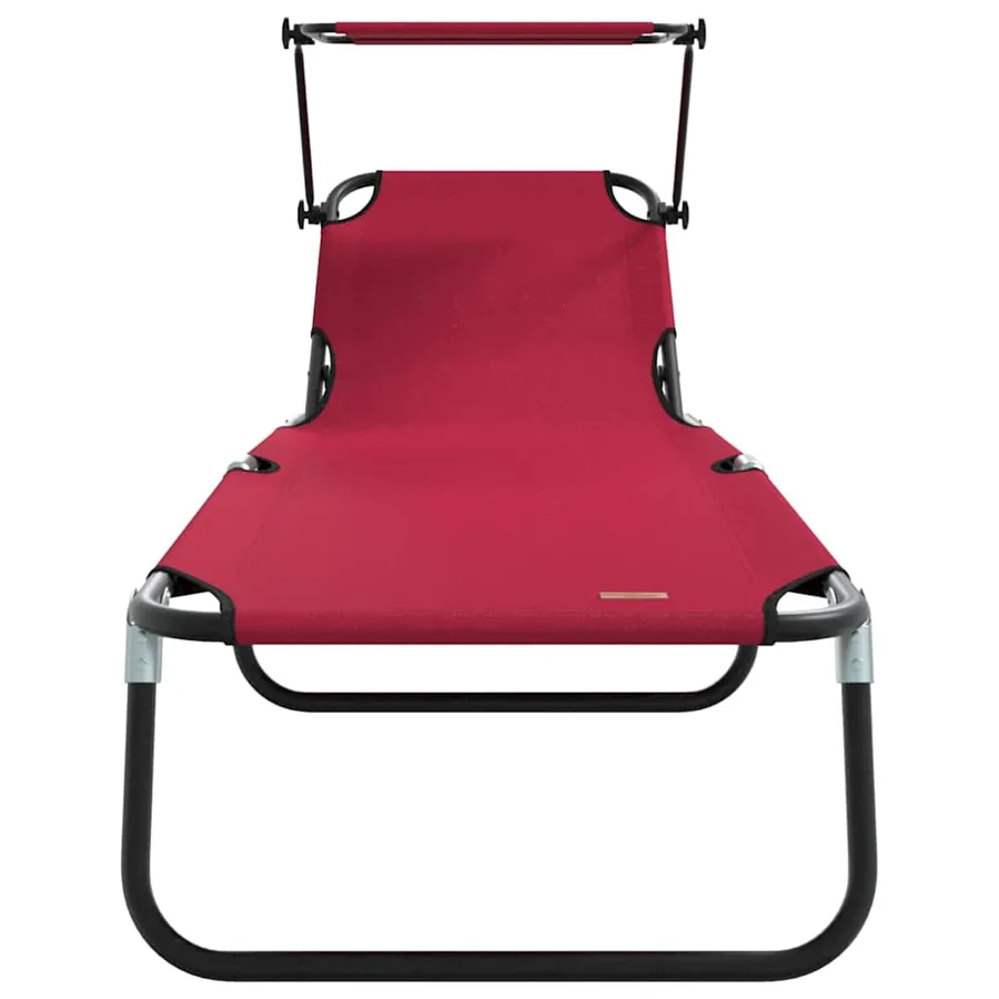 Chaise longue pliante Noir 190 x 57 x 81 cm oxford - 66