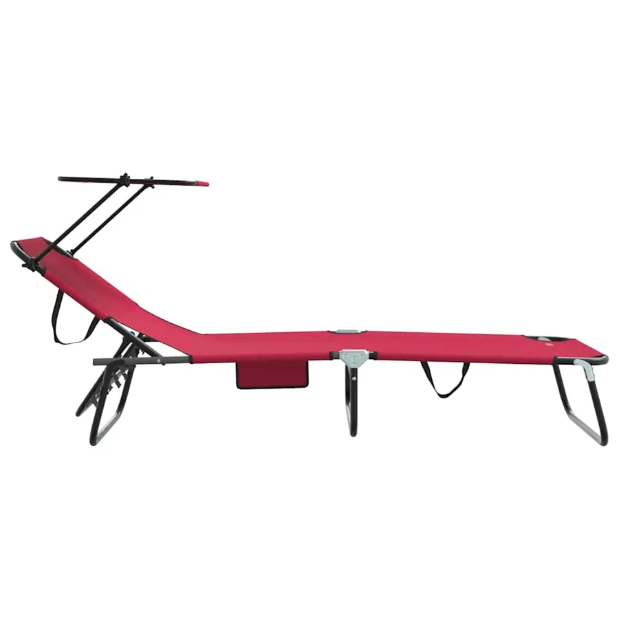 Chaise longue pliante Noir 190 x 57 x 81 cm oxford - 67