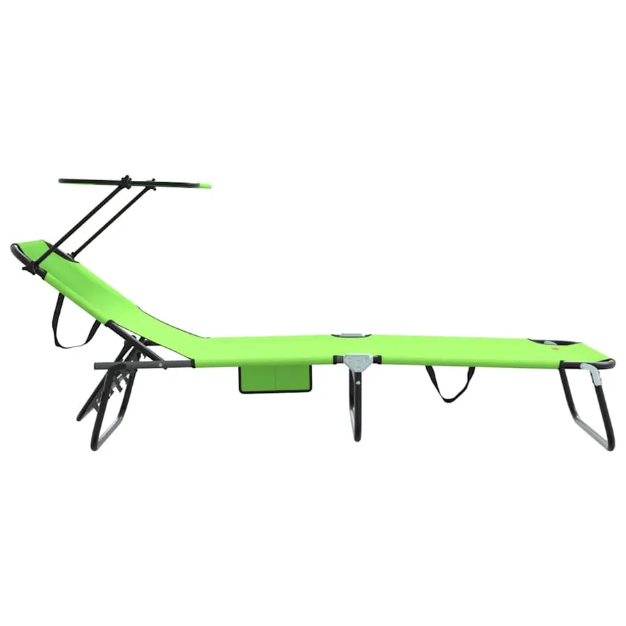 Chaise longue pliante Noir 190 x 57 x 81 cm oxford - 92