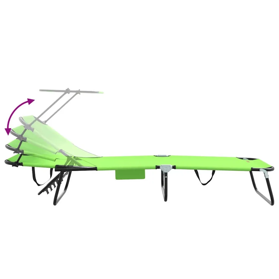 Chaise longue pliante Noir 190 x 57 x 81 cm oxford - 94
