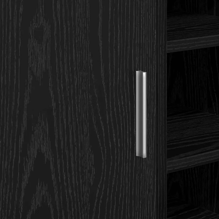 Cabinet de salle de bain avec porte Chêne noir 63 x 29 x 55 cm - 12