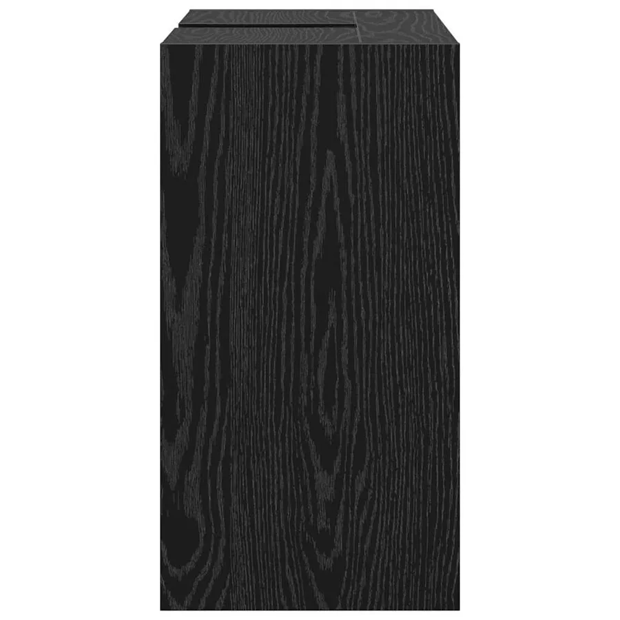 Cabinet de salle de bain avec porte Chêne noir 63 x 29 x 55 cm - 7