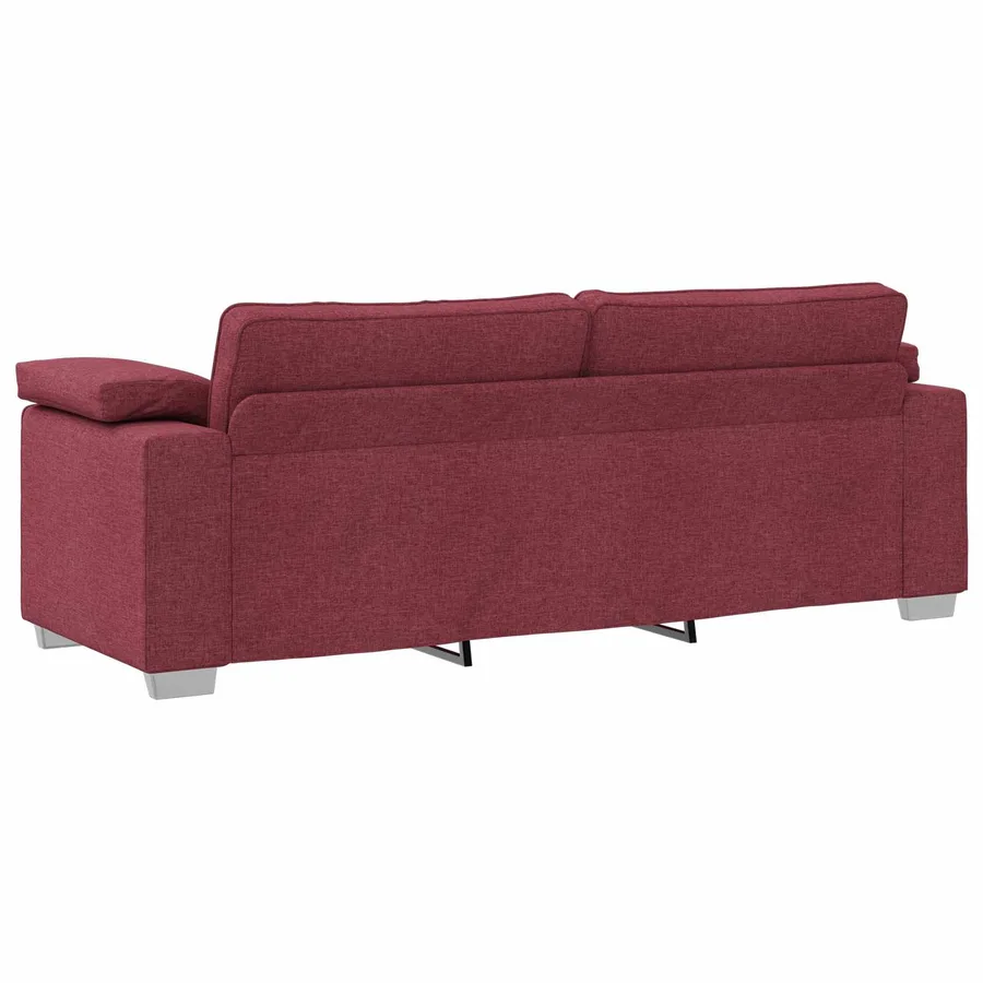 Sofa 3 places Bordeaux 220 cm tissu - 6