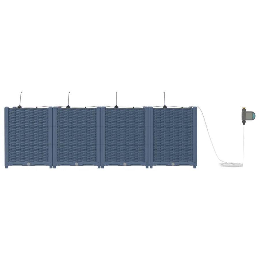 Cache-pot de jardin 4 pc Gris 160 x 40 x 52 cm PP - 4