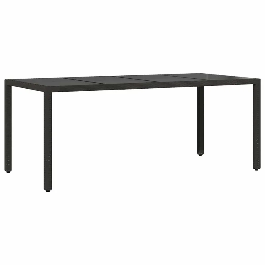 Ensemble de salle à manger pour jardin 9 pcs Noir polyrotin - 5