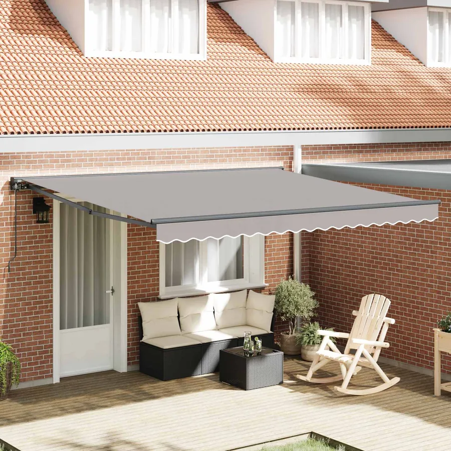 Cadre d'auvent Gris clair 400 × 300 cm