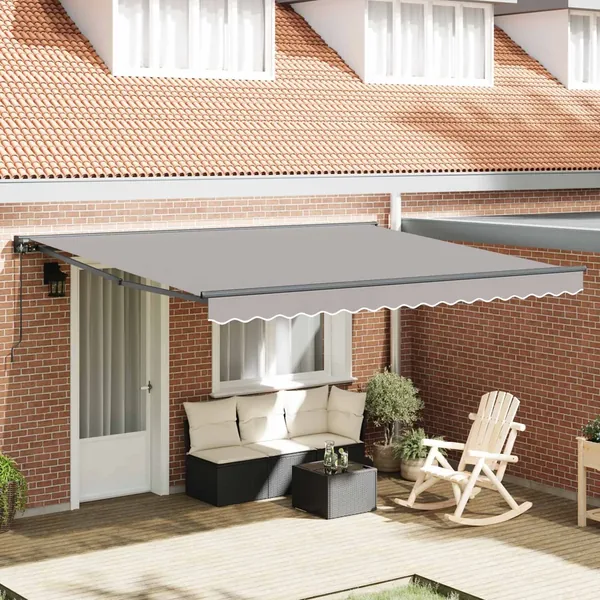 Cadre d'auvent Gris clair 400 × 300 cm