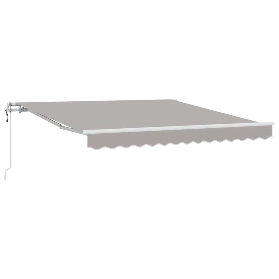Auvent rétractable Gris clair 350 x 250 cm Tissu et Aluminium - 2