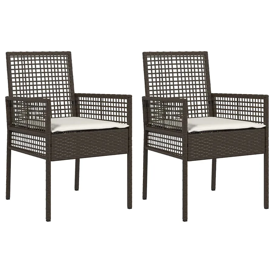 Chaise de jardin 2 pcs Marron 55 x 53 x 85 cm polyrotin - 2