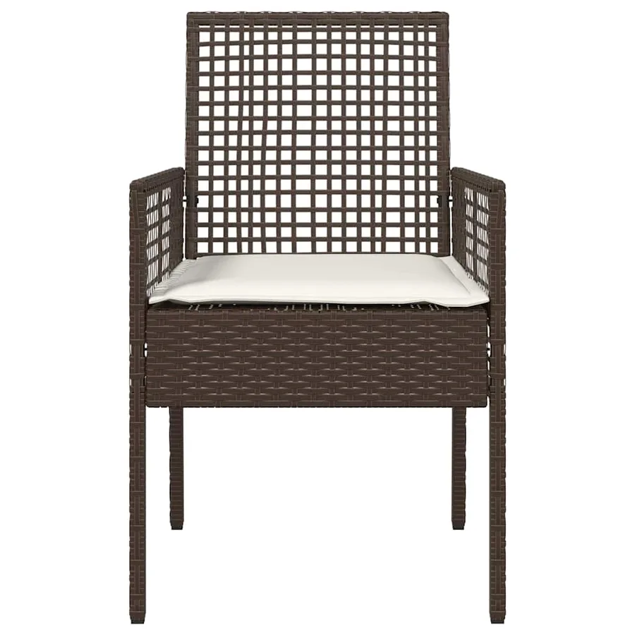 Chaise de jardin 2 pcs Marron 55 x 53 x 85 cm polyrotin - 5