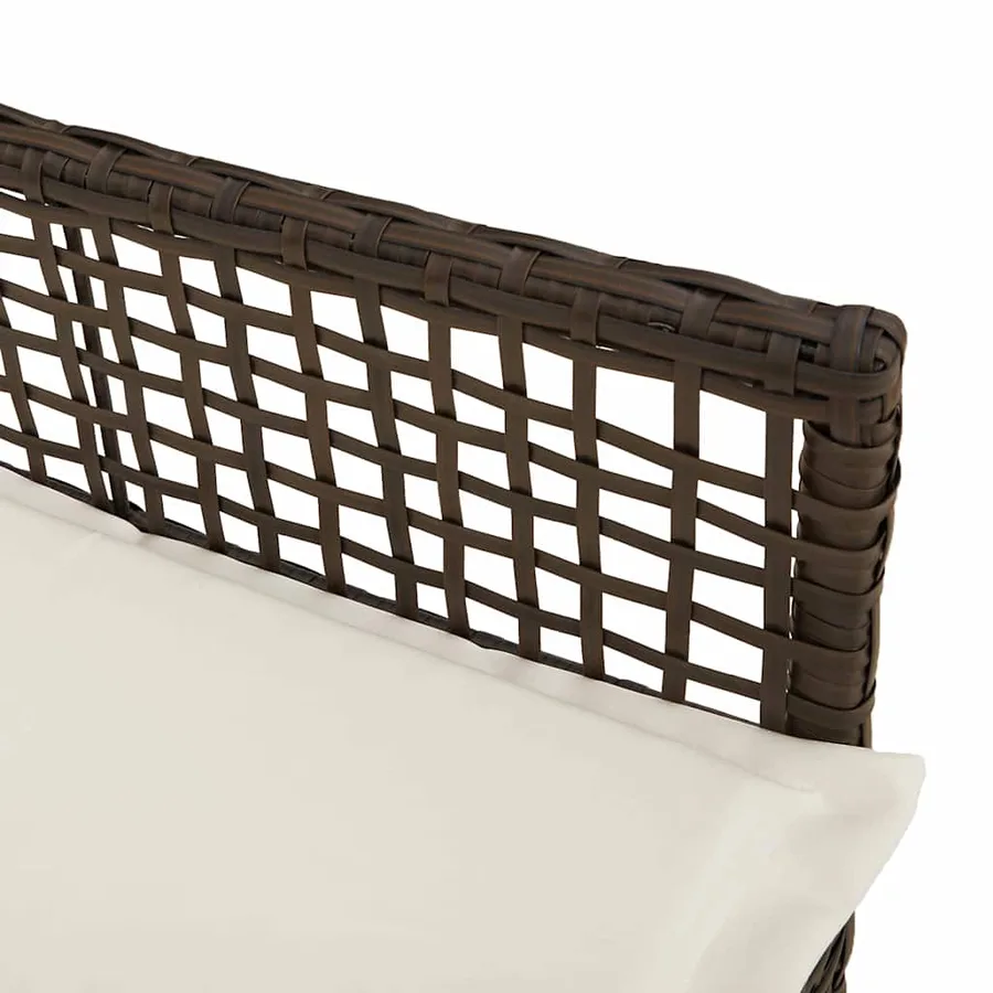 Chaise de jardin 2 pcs Marron 55 x 53 x 85 cm polyrotin - 9