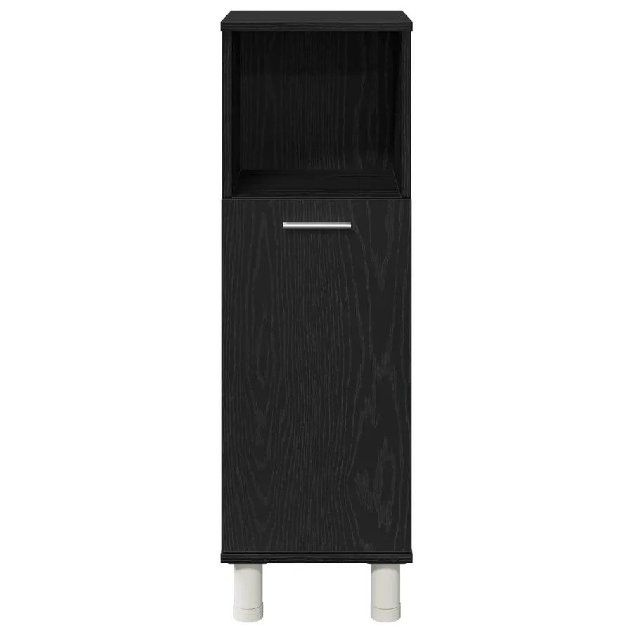 Ensemble de mobilier de salle de bain avec étagère 4 pcs Noir - 11