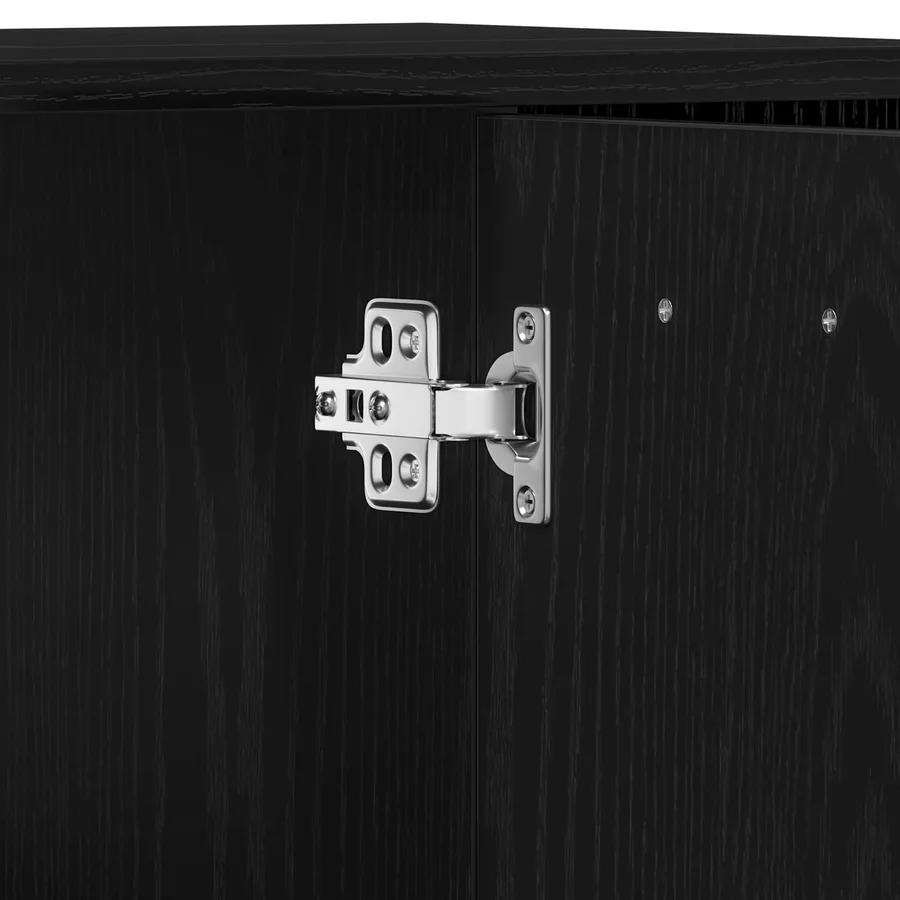 Ensemble de mobilier de salle de bain avec étagère 4 pcs Noir - 17